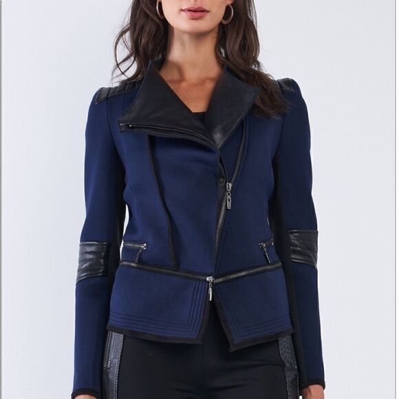 Vegan Leather Fall Moto Jacket - Picture 2 of 8